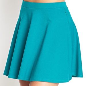 Forever 21 Turquoise Skater Skirt